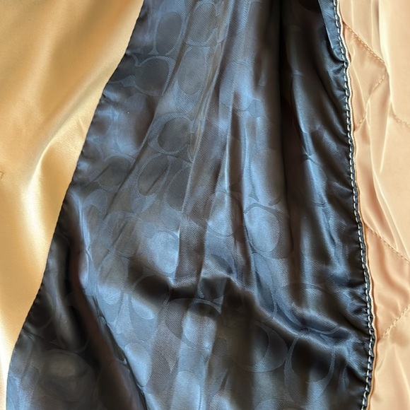 COACH NWT Classic Khaki Quilted Trench Coat size XS - Picture 13 of 16